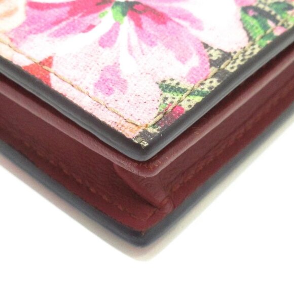 Auth GUCCI GG Blooms Beige Pink Multi PVC Bifold Wallet - Picture 5 of 8